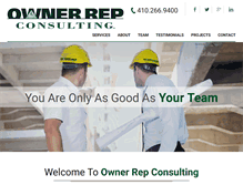 Tablet Screenshot of ownerrepconsulting.com